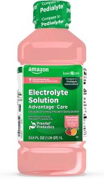 Basic Care Grape Electrolyte Solution， Replaces Electrolytes， Fluid & Zinc， Kids & Adults， 33.8 Fluid Ounces